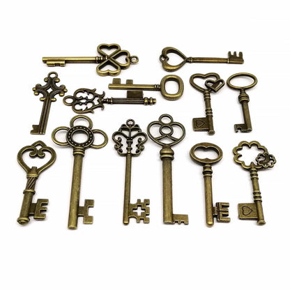 59pcs Mix Metal Retro Antique Brass Vintage Bronze teampunk Charms Pendant Jewelry Making