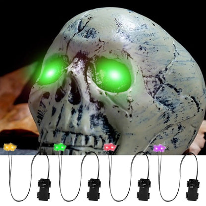 Halloween LED Glowing Eyes With Timer Light Up DIY Eyes For Skeleton Pumpkins Masks Tombstones