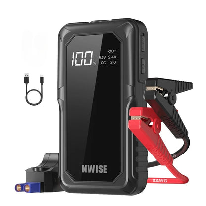 1600A Peak Jump Boxes for Vehicles(12V 8L Gas/6.5L Diesel Engine) Equipped Fast Wireless Charging