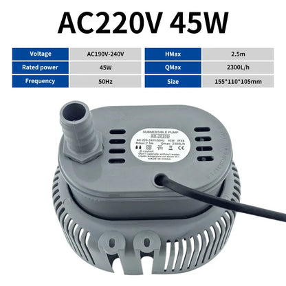 70W Submersible Pump AC220V 380V Environmental Protection Air Conditioning Water Pump 45W Cold Air Fan Water Pump