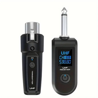 2.4G Wireless Guitar System - Rechargeable Guitar Transmitter & Receiver for Electric Guitar & Bass, Plug & Play, Low Latency