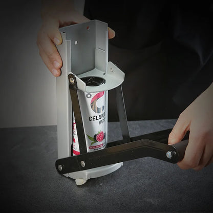 C2 16 Ounces Metal Can Crusher Bottle Opener Heavy Duty Steel Rubber Handle Smasher Kitchen For Beer Cans Bottles Recycling Tool