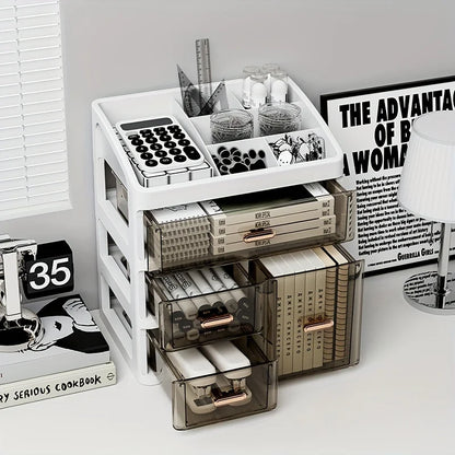 Cosmetics Storage Box  Large Capacity Dust-proof Skincare Product Display Rack,