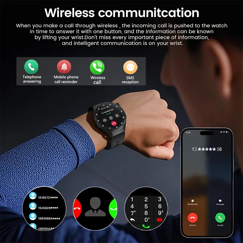 2026 New Bluetooth Smart Watch with Call Function 1.52-inch Customizable Dial Sor Men Women  with Health Monitor