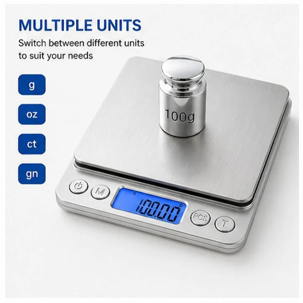 1 PC High Precision Digital Kitchen Scale Electronic Food Coffee Weighing Tool Accurate Measuring Scale for Baking Cooking Use