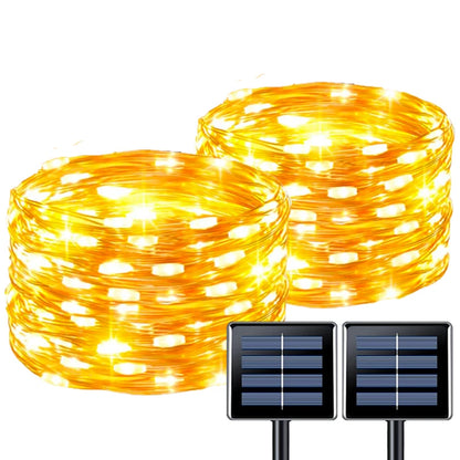 1pcs Solar String Lights Outdoor Waterproof LED Outdoor 8 Modes Christmas Fairy Light for Patio Yard Tree Garden Balcony Decor
