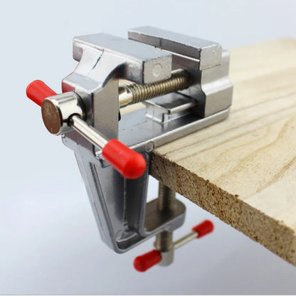 Mini Bench Vise Muliti-Functional 3.5&quot Aluminum Miniature  Hobby Clamp On Table Flat Pliers Tool Vice