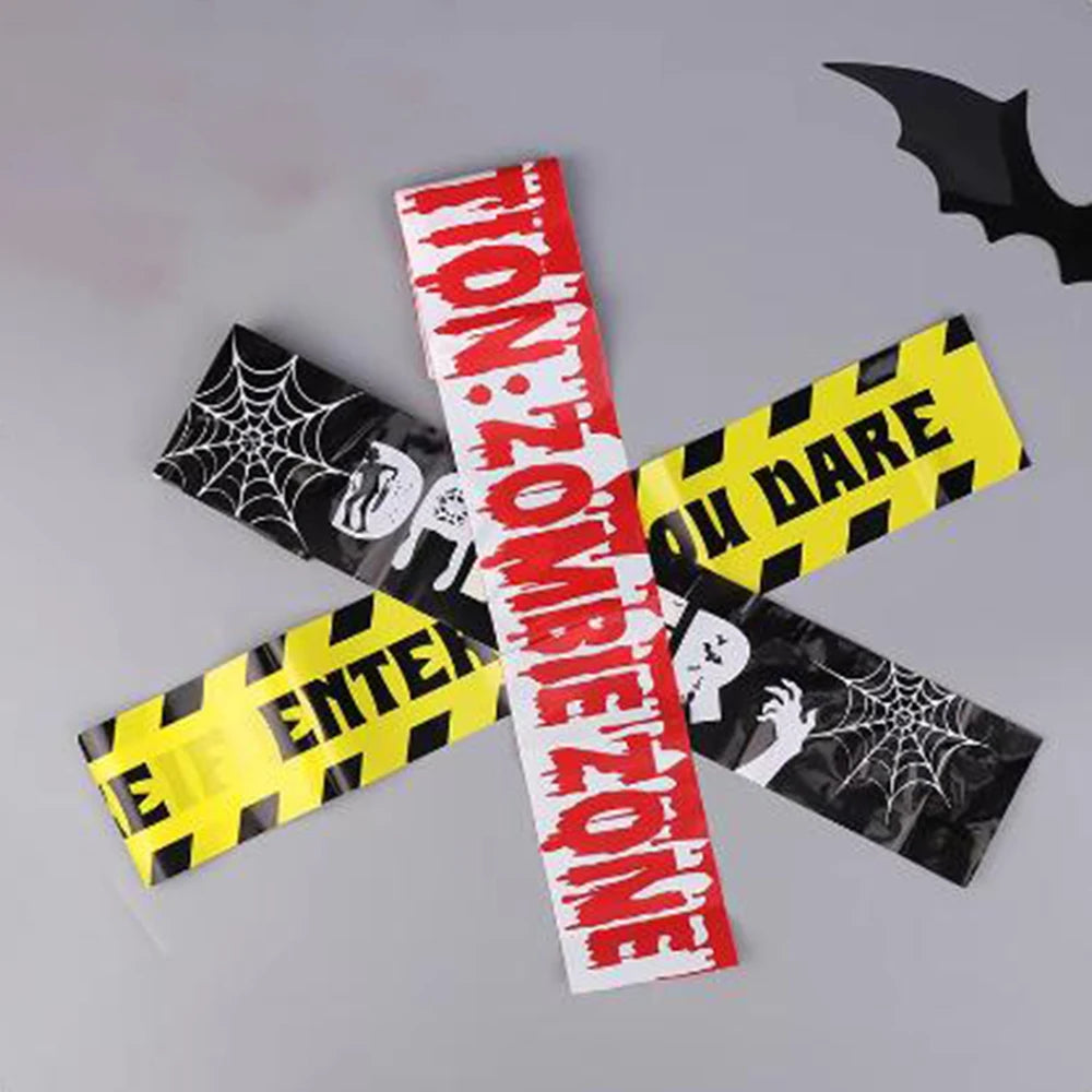 Halloween Party Decoration Warning Tape Scary Caution Tape Roll