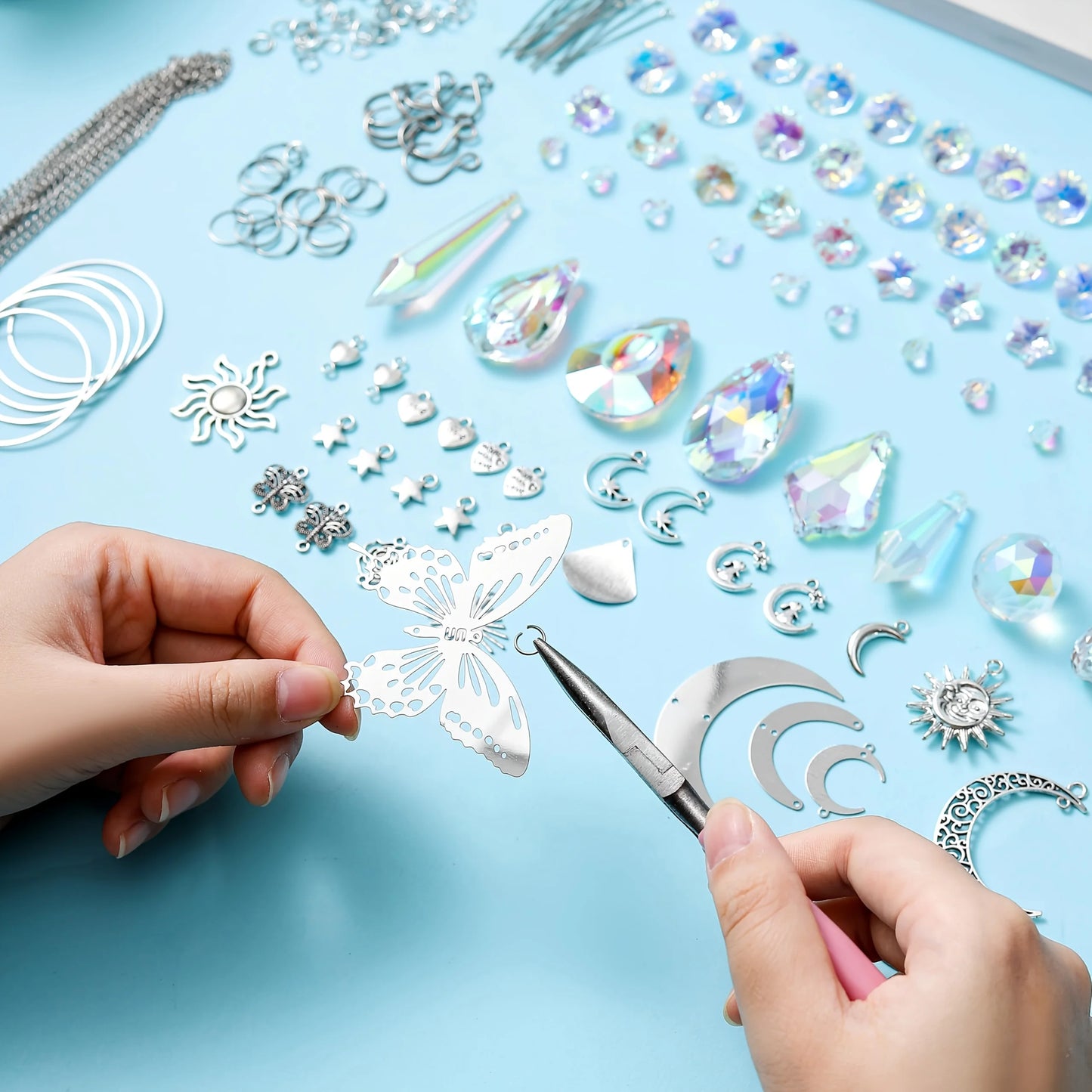 420PCS Sun Catcher Arts and Crafts for Adults Crystal Suncatcher Crafts Kit for Adults Suncatchers