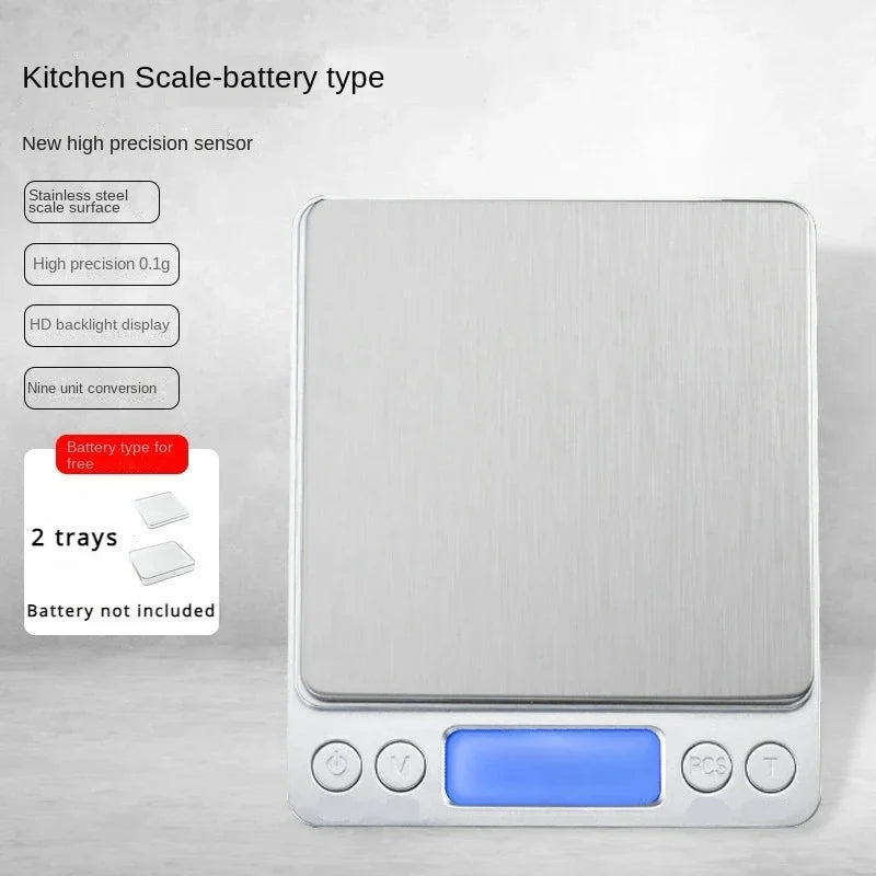 1 PC High Precision Digital Kitchen Scale Electronic Food Coffee Weighing Tool Accurate Measuring Scale for Baking Cooking Use
