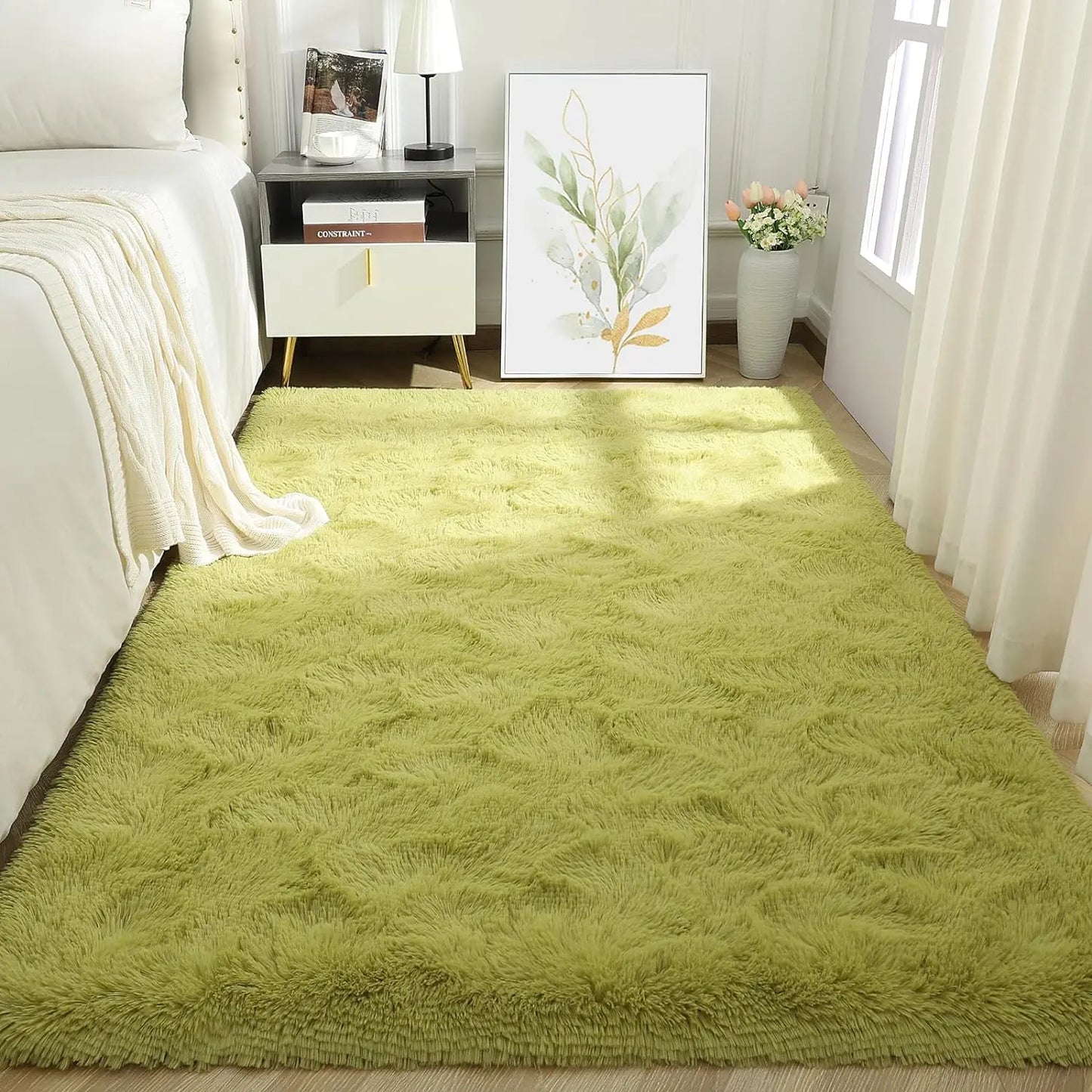 VIKAMA Tie-Dye Plush Carpet Living Room Decoration Soft Fluffy Home Mat 
Non-Slip Blanket