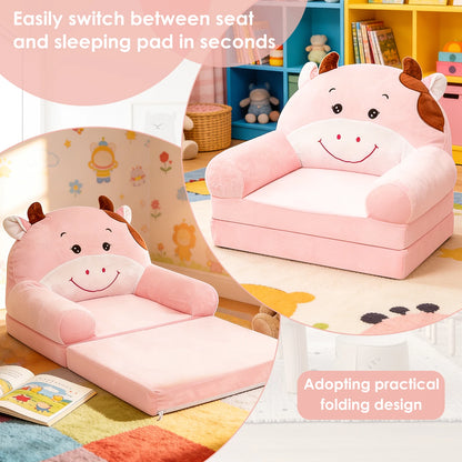 Foldable Kids Sofa Baby Seat Chair Foam Filled for Reading Relaxing Nursery Bedroom