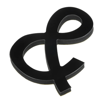 10cm 26 Letters 3D Mirror Acrylic Wall Art Sticker Black Self-Adhesive