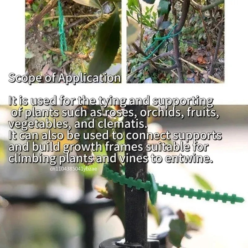 50-1000pcs Adjustable Plastic Plant Cable Ties Reusable Cable Ties for Garden Tree Climbing Support Plant Vine Tomato Stem Clip