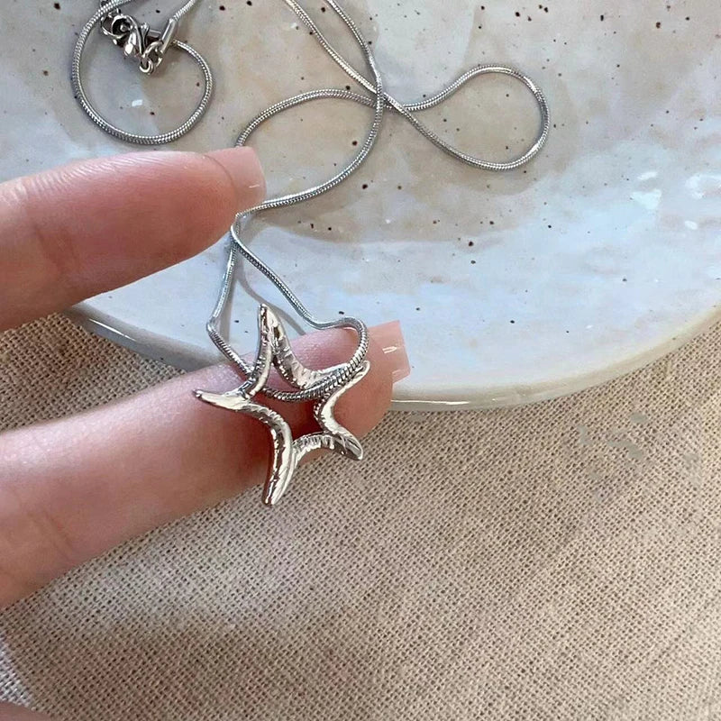 GUFTM Moon Star Pendant Galaxy Necklace For Women