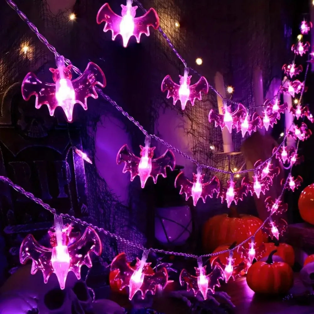 1.5M/3M LED String Lights Halloween Bat Lights for Outdoor Yard Indoor Room