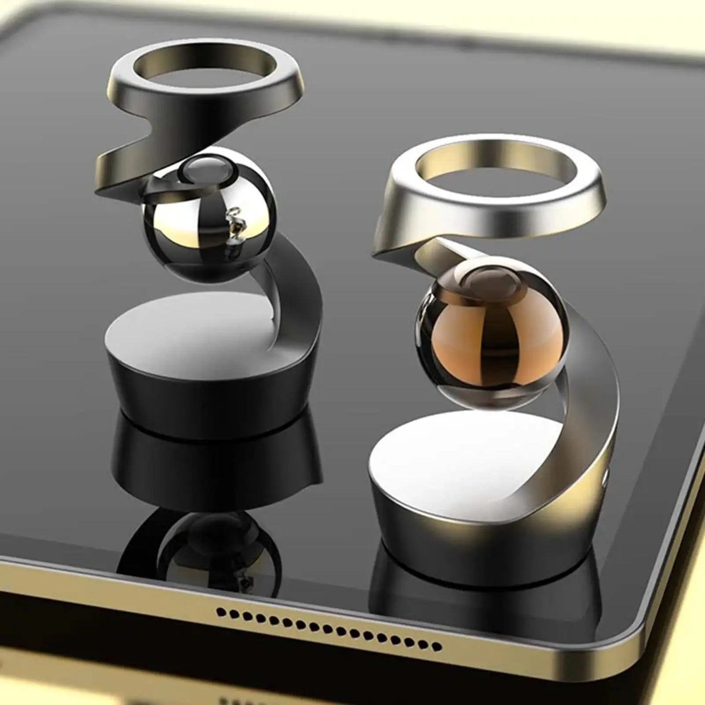 Rotating Desktop Suspended Gyroscope Gravity-Defying Sphere Stress Relief KineticSculpture