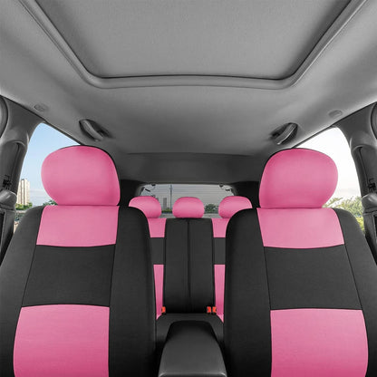 Universal Car Seat Covers Full Set Fit For Most Car SUV Truck Accessories Interior Rear Seat Can Split With 40/60 50/50 60/40