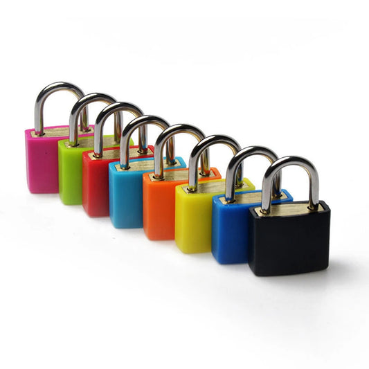 8pcs Mini Padlock Zinc Alloy Colorful Travel Anti-Theft Lock Plastic Case Drawer Luggage Padlock for School Dormitory Gym Locker