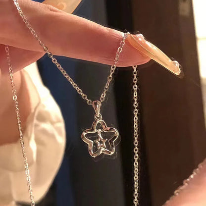 GUFTM Moon Star Pendant Galaxy Necklace For Women