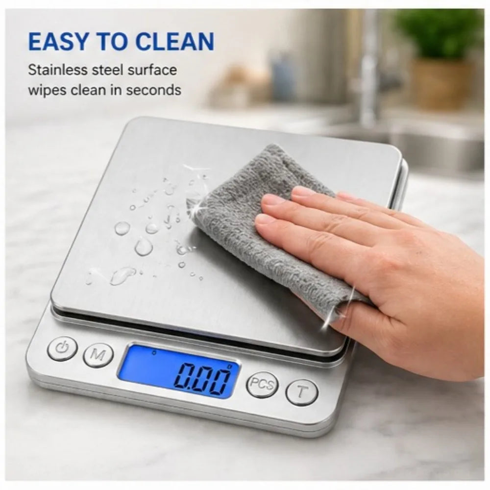 1 PC High Precision Digital Kitchen Scale Electronic Food Coffee Weighing Tool Accurate Measuring Scale for Baking Cooking Use