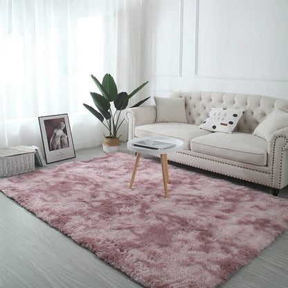 VIKAMA Tie-Dye Plush Carpet Living Room Decoration Soft Fluffy Home Mat 
Non-Slip Blanket