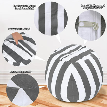 Printed Children's Plush Toy Storage Beanbag Set Comfortable Lazy Sofa Beanbag