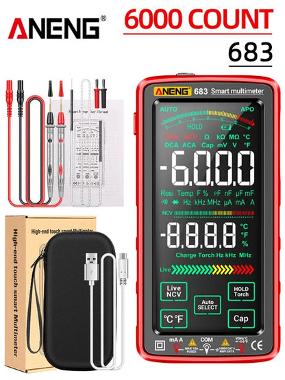 ANENG 683 Smart Multimeter Rechargeable High-end Touch 6000 Counts AC/DC Voltage Tester