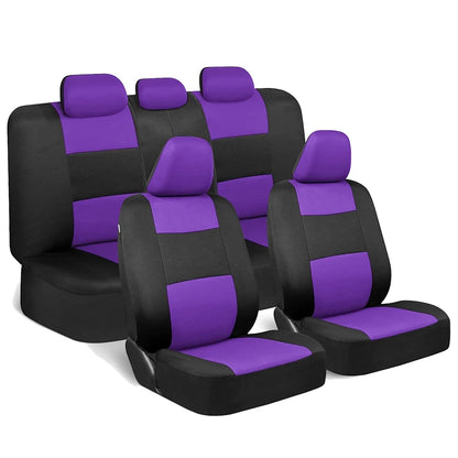 Universal Car Seat Covers Full Set Fit For Most Car SUV Truck Accessories Interior Rear Seat Can Split With 40/60 50/50 60/40