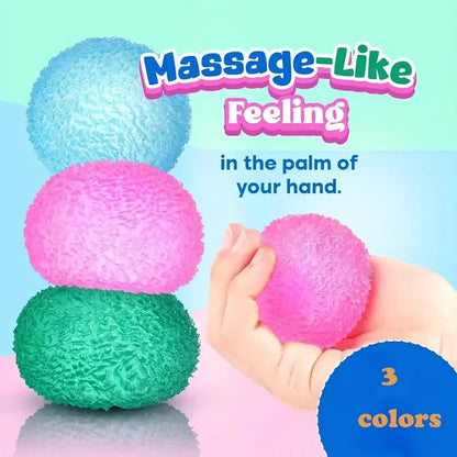 1Pc Squishy Multicolor Texture Ice Ball Squeeze Toy for Kids Soft Pinch Sensory Toys,Party Favors Gifts.
