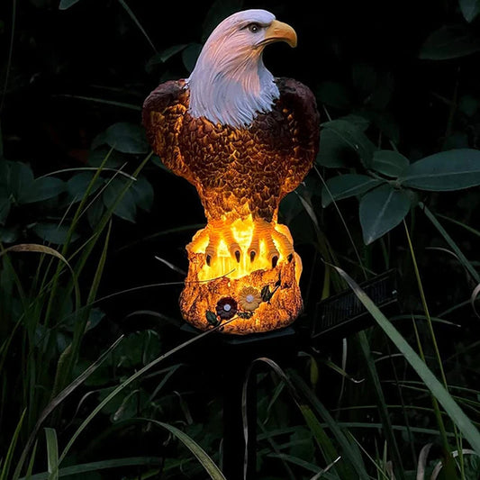 Solar Resin Eagle Lawn Lamp, Outdoor LED Ground Lamp