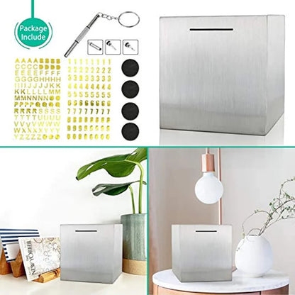 Adult Piggy Bank Reusable Password Piggy Bank Stainless Steel Piggy Bank Helps Save Money