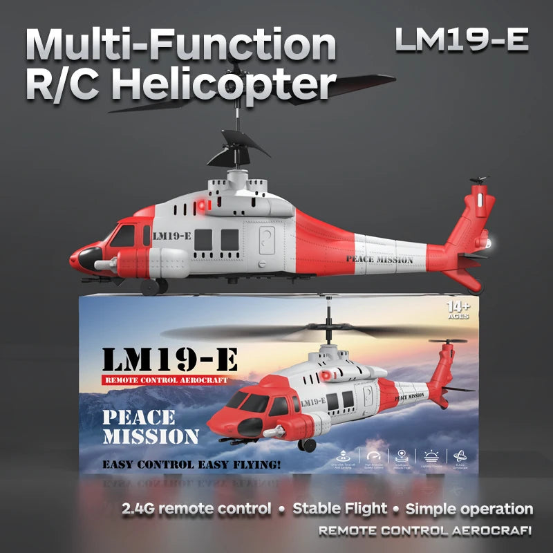 2026 New LM19-E Black Hawk 3.5-way helicopter with projectile, fixed altitude, 3-speed, high-low speed, children's Aldult RC