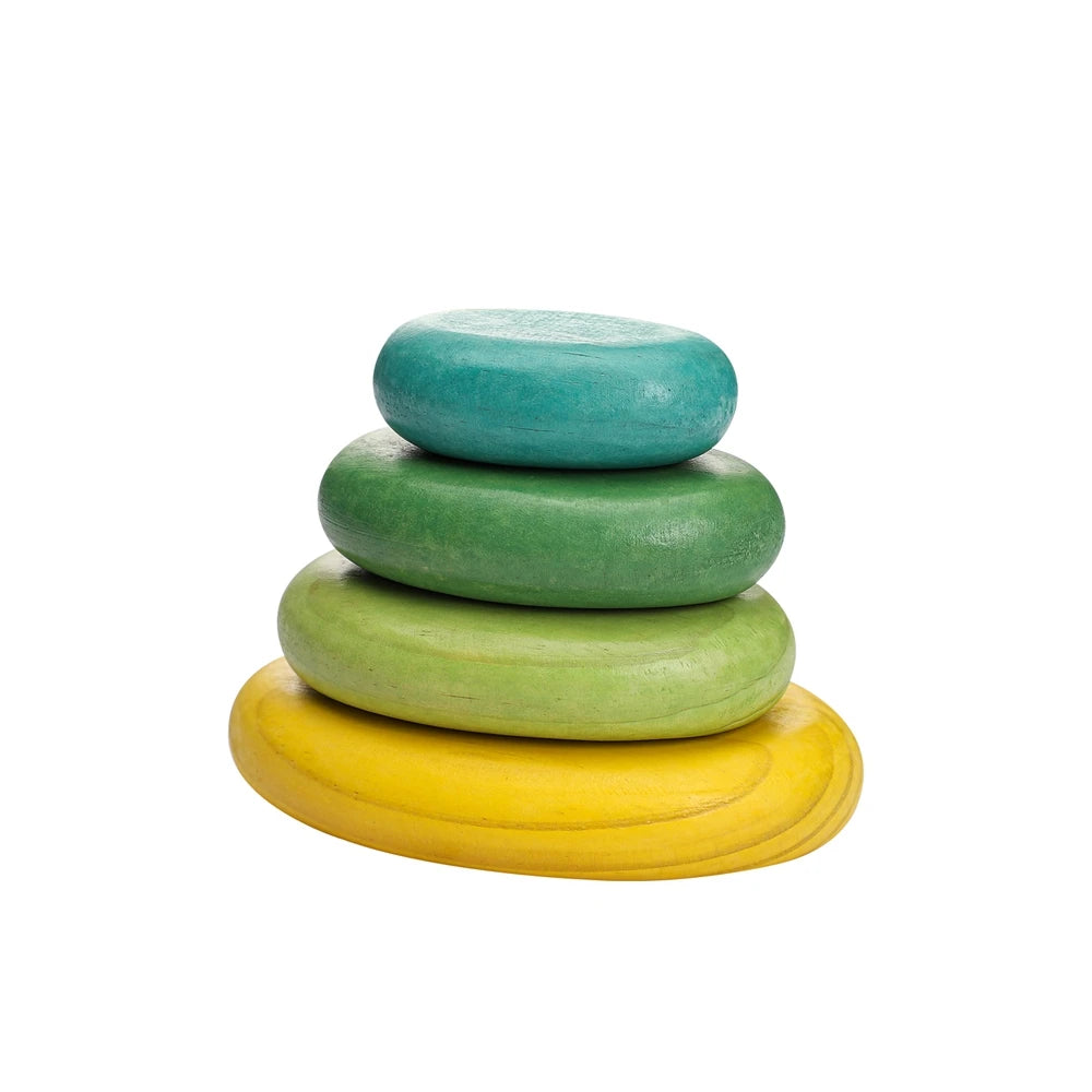Wooden Montessori Toy Rainbow Stacked Stone Toy BO BPA Colorful Baby Education Sensory Balance Game Building Block Toy Baby Gift