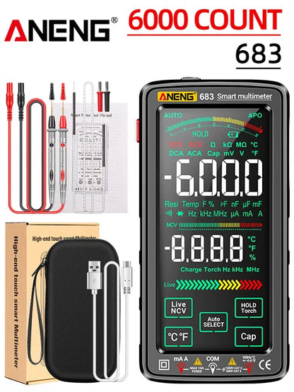 ANENG 683 Smart Multimeter Rechargeable High-end Touch 6000 Counts AC/DC Voltage Tester