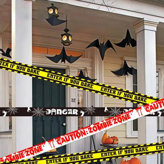 Halloween Party Decoration Warning Tape Scary Caution Tape Roll