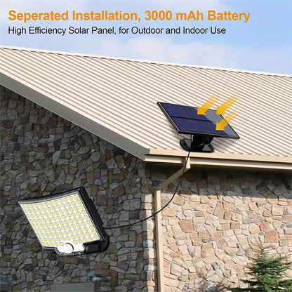 Solar Outdoor Lights Motion Sensor Remote Wall Flood Lamp Security Waterproof Patio Garden Garage Fence Pathway Lighting