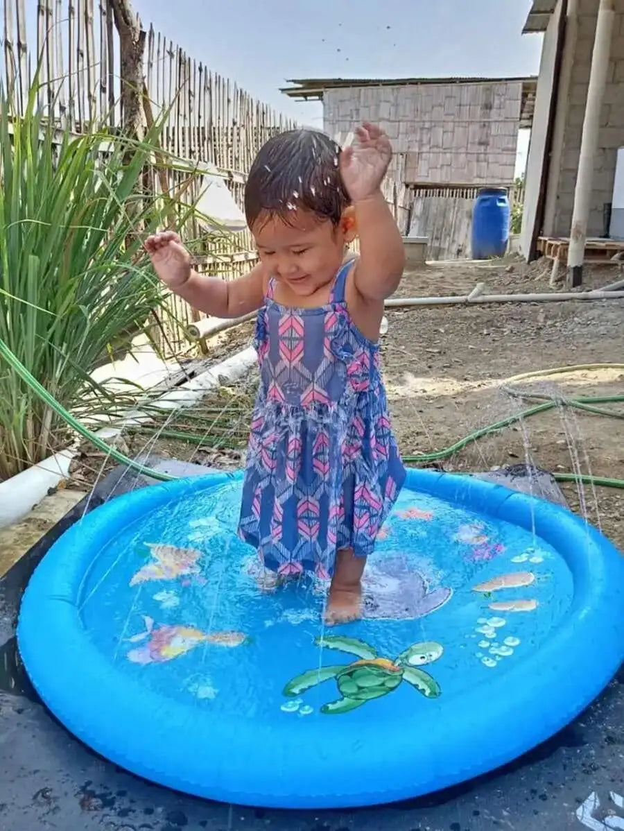 Summer Outdoor Water Play Toy Dolphin Spray Mat Circular Spray Mat