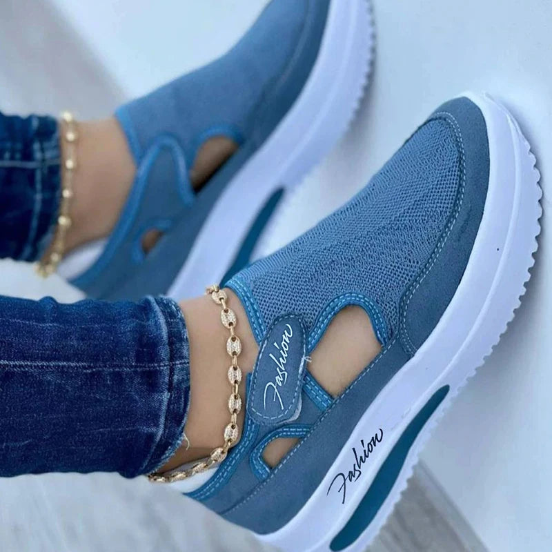 Red Sneakers Women Shoes Platform Sneaker Hollow Out Shoes