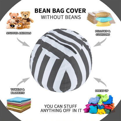 Printed Children's Plush Toy Storage Beanbag Set Comfortable Lazy Sofa Beanbag