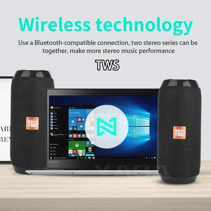 Portable Bluetooth Speaker Wireless , Ipx4 Waterproof Bluetooth 5.0 TWS MP3 Player Paring Aux & Tf-Card Input for Home  Outdoor