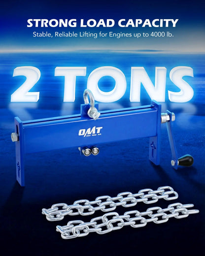 Engine Hoist Load Leveler 2 Ton, Shop Crane Leveler with 2 Adjustable Chains