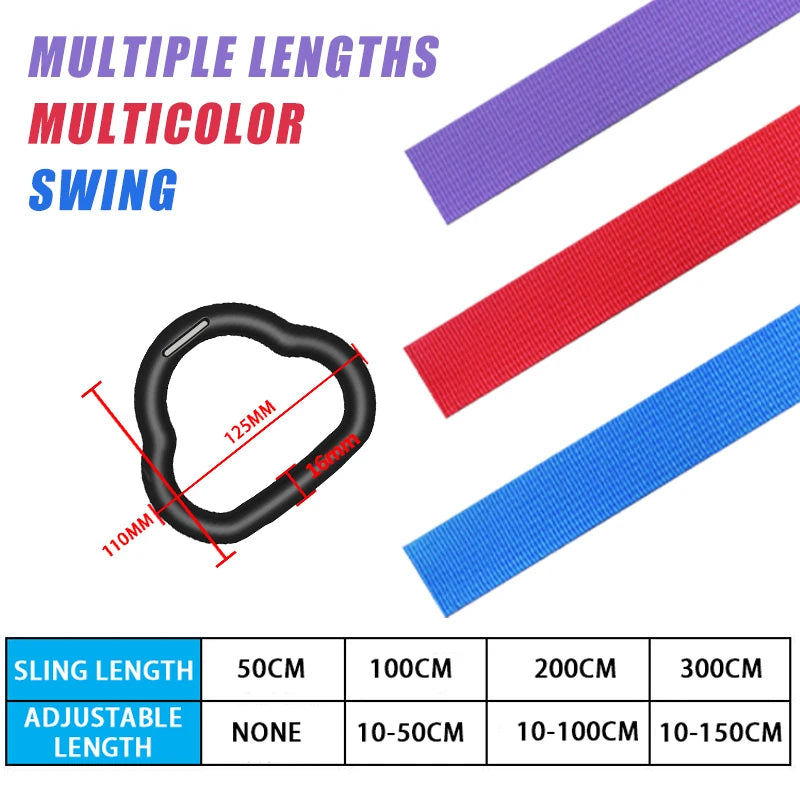 Rings Toys Gymnastics Rings Children's Sports Toys Anti-Slip Straps Adjustable