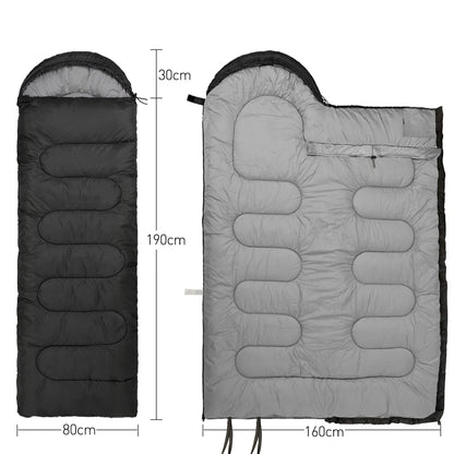 Camping Sleeping Bag Lightweight 4 Season Warm Envelope Mummy Cotton Winter Sleeping Bag