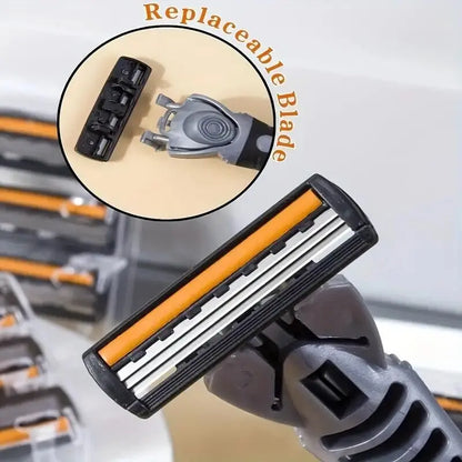 Premium Stainless Steel Safety Razor with Replaceable Blades - Smooth and Comfortable Shave for Men and Women